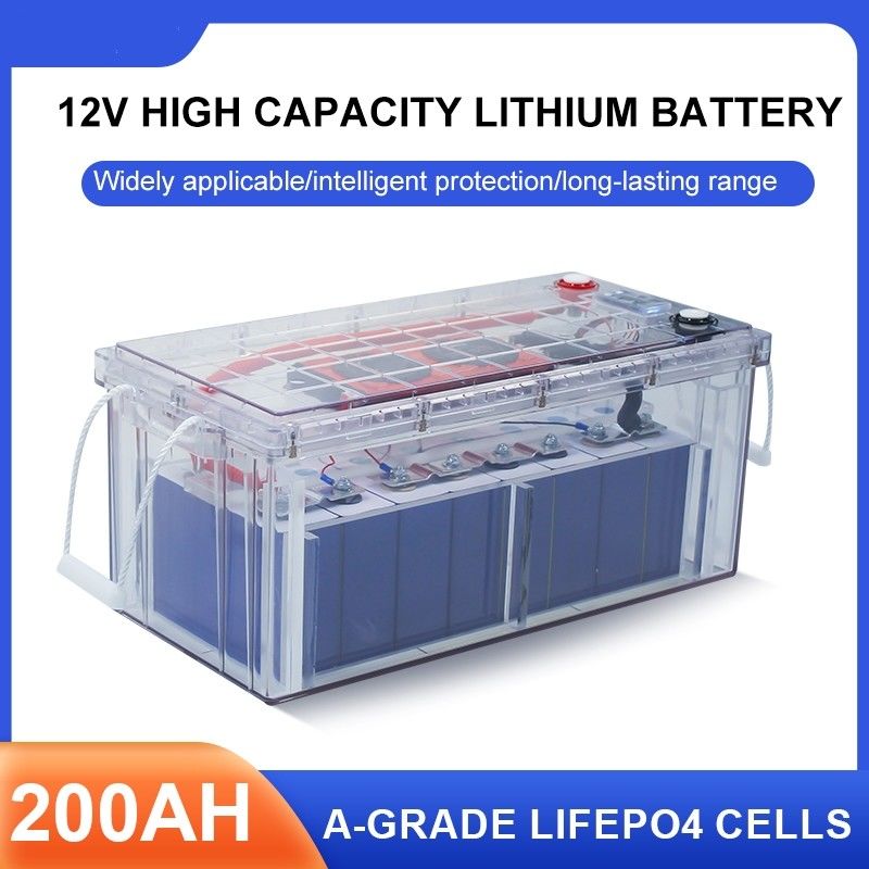 ขายร้อน แบตเตอรี่ 25.6V แพคชาร์จได้ แบตเตอรี่รถเล่นกอล์ฟ LiFePO4 Akku 12V 24V 100Ah 200Ah Lithium Phosphate Batt