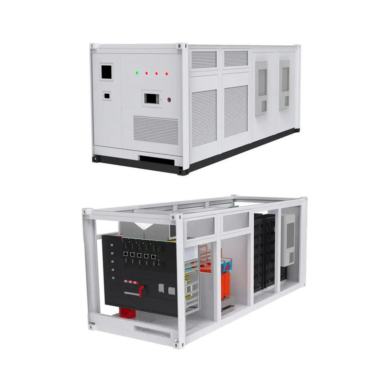 ESS 10 ปี ระยะเวลาใช้งาน แบตเตอรี่ภายนอก 1MWh 5MWh 10MWh 20ft 40ft ถัง แบตเตอรี่แสงอาทิตย์ ระบบเก็บพลังงาน