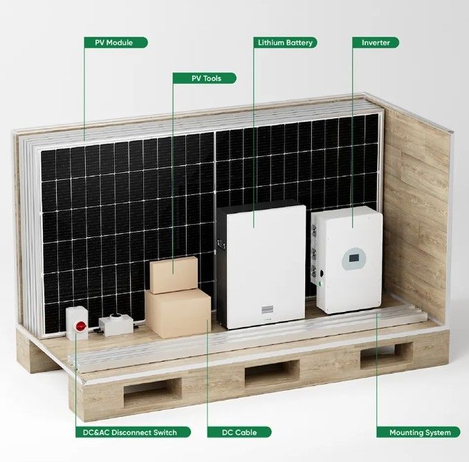 ระบบพลังงานแสงอาทิตย์ไฮบริดครบวงจร ระยะที่ 3 5Kw 8Kw 10Kw 48V