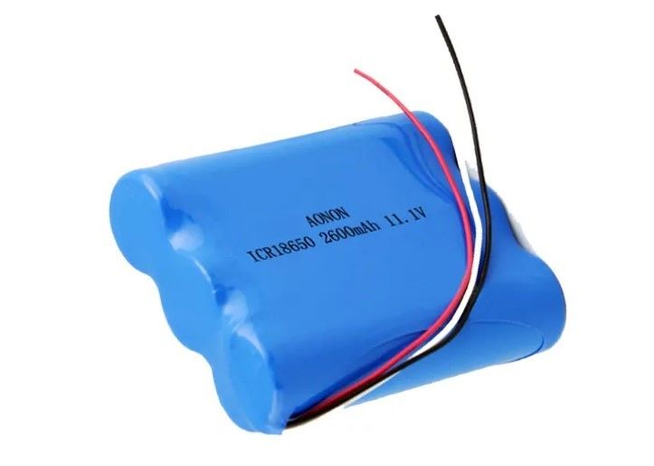 11.1V / 12V 2600mAh 18650 แบตเตอรี่ลิเดียม แพ็ค IEC62133 แบตเตอรี่หุ่นยนต์สูบล้างอุปกรณ์การแพทย์