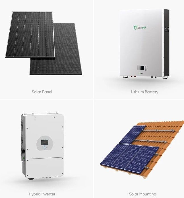 การเก็บเงิน 10000W ระบบพลังงานแสงอาทิตย์ 120v 240v แบ่งเฟส 8KW 10KW 20KW 30KW 50KW ระบบพลังงานแสงอาทิตย์ 10KW ไฮบริด