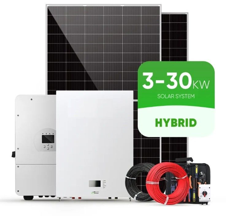 การเก็บเงิน 10000W ระบบพลังงานแสงอาทิตย์ 120v 240v แบ่งเฟส 8KW 10KW 20KW 30KW 50KW ระบบพลังงานแสงอาทิตย์ 10KW ไฮบริด